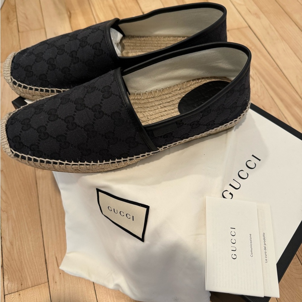 Gucci GG Canvas Men Espadrilles in Black